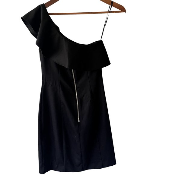 H&M One-Shoulder Black Mini Dress - Picture 2 of 3